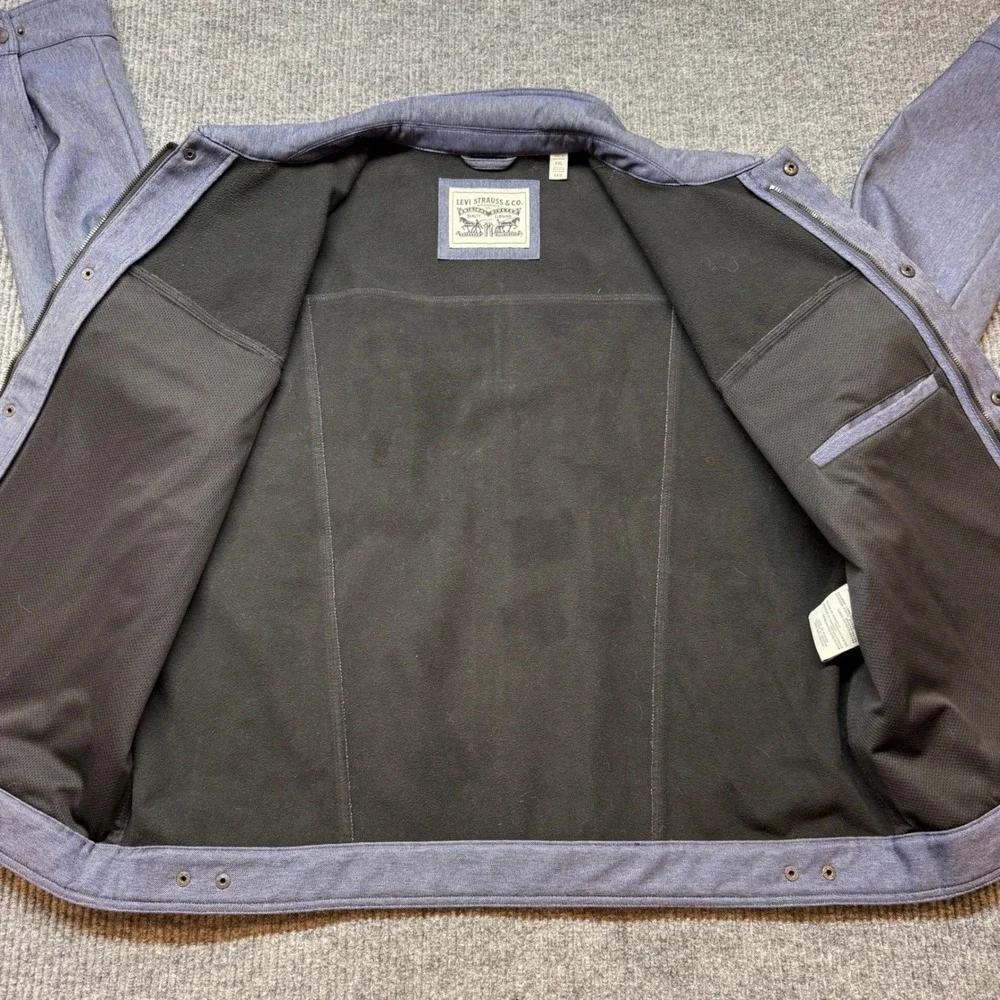 Levi's Mens Soft Shell Trucker Jacket XXL Blue Heather Full Zip Casual‎ Coat